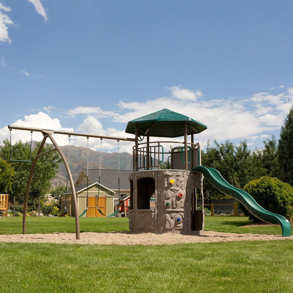 Lifetime Adventure Tower Swing Set, Earthtone L724449