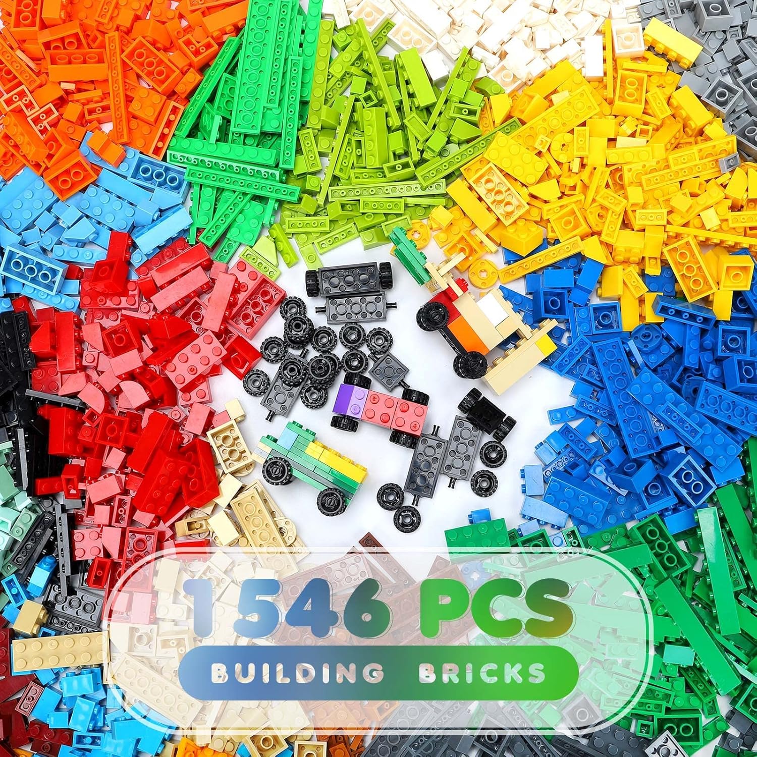 Classic Building Bricks Set with 1546 Pieces, STEM Creative Toy for Kids R239