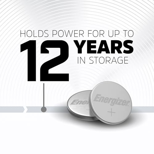 Energizer CR2032 Batteries, 3V Lithium Coin Cell, 6 Count U9102