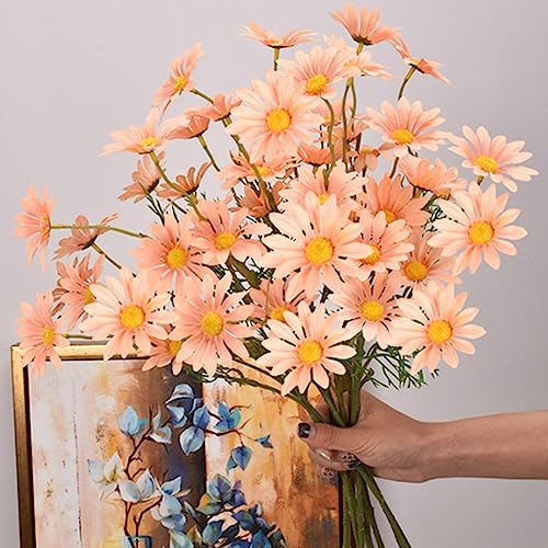 Artificial Silk Daisy Flowers UV Resistant Outdoor Decor (Orange) X7447