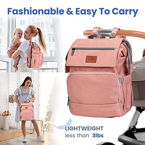 PILLANI Baby Diaper Bag Backpack with Changing Pad, Gray A828