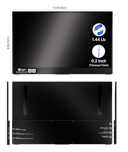 Portable Monitor 15.6 Inch FHD IPS USB C Laptop Screen Extender Q4122