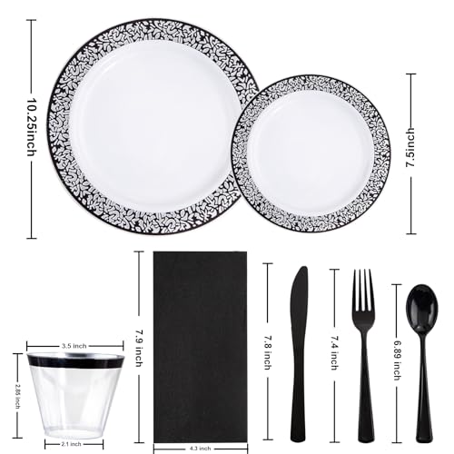 WELLIFE Silver Party Dinnerware Set for 50 Guests, Disposable A689948