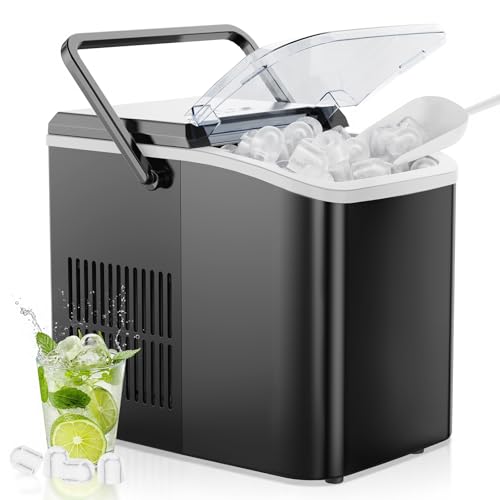 OLIXIS Nugget Ice Maker Machine, Countertop Portable with Basket and Scoop, White W12772