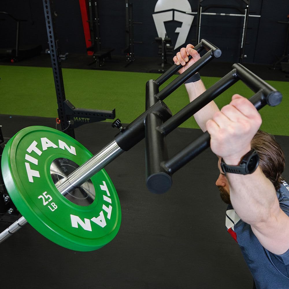 Titan Fitness Skinny Viking Press Landmine Attachment, 28mm Neutral Grip, Fits 2" Olympic Barbell E64779