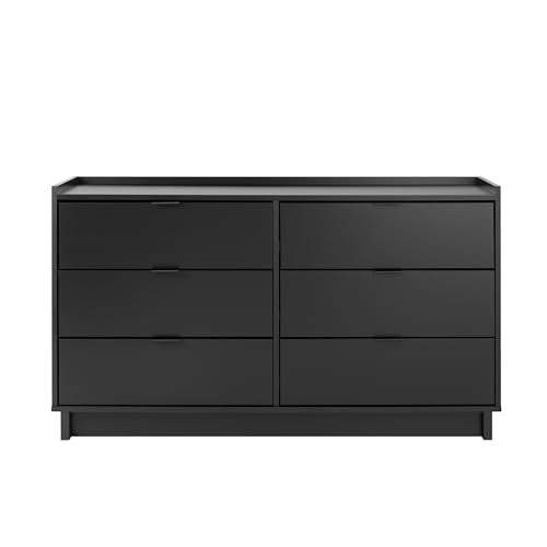 Prepac Rustic Ridge Farmhouse 6-Drawer Double Dresser, Brown X6434