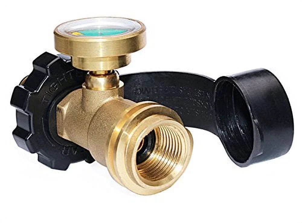 DOZYANT Universal Fit POL Propane Tank Adapter with Gauge R4365