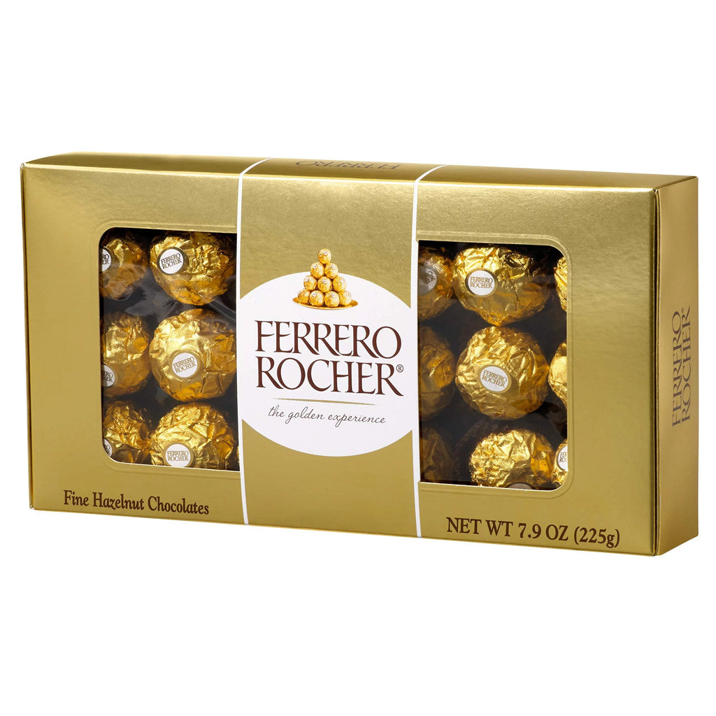 Ferrero Rocher Fine Hazelnut Milk Chocolate Gift Box, 18 Count I147