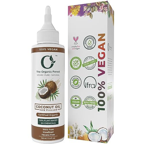 Organic Cold Pressed Castor Oil for Hair, Skin, Eyelashes, Eyebrows - 100% Pure, Hexane-Free, Natural Face Oil for Skin and Hair nourishment - Best Castor Oil for Eyelash and Eyebrow enhancement