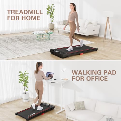 Walking Pad Under Desk Treadmill 2.5HP Portable with Remote Control V699