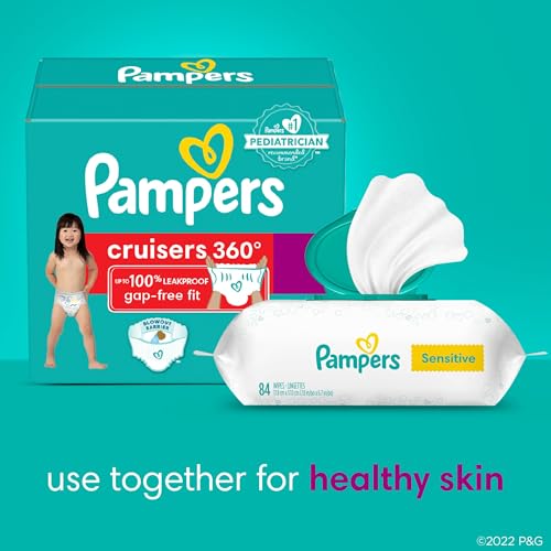 Pampers Cruisers 360 Diapers Size 4, 144 Count, Pull-On Disposable Baby Diapers W1675