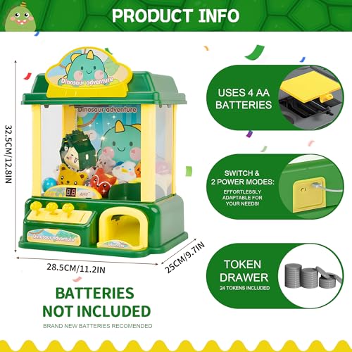 Claw Machine for Kids with Music Lights, USB Rechargeable, Ages 4-12 X2020