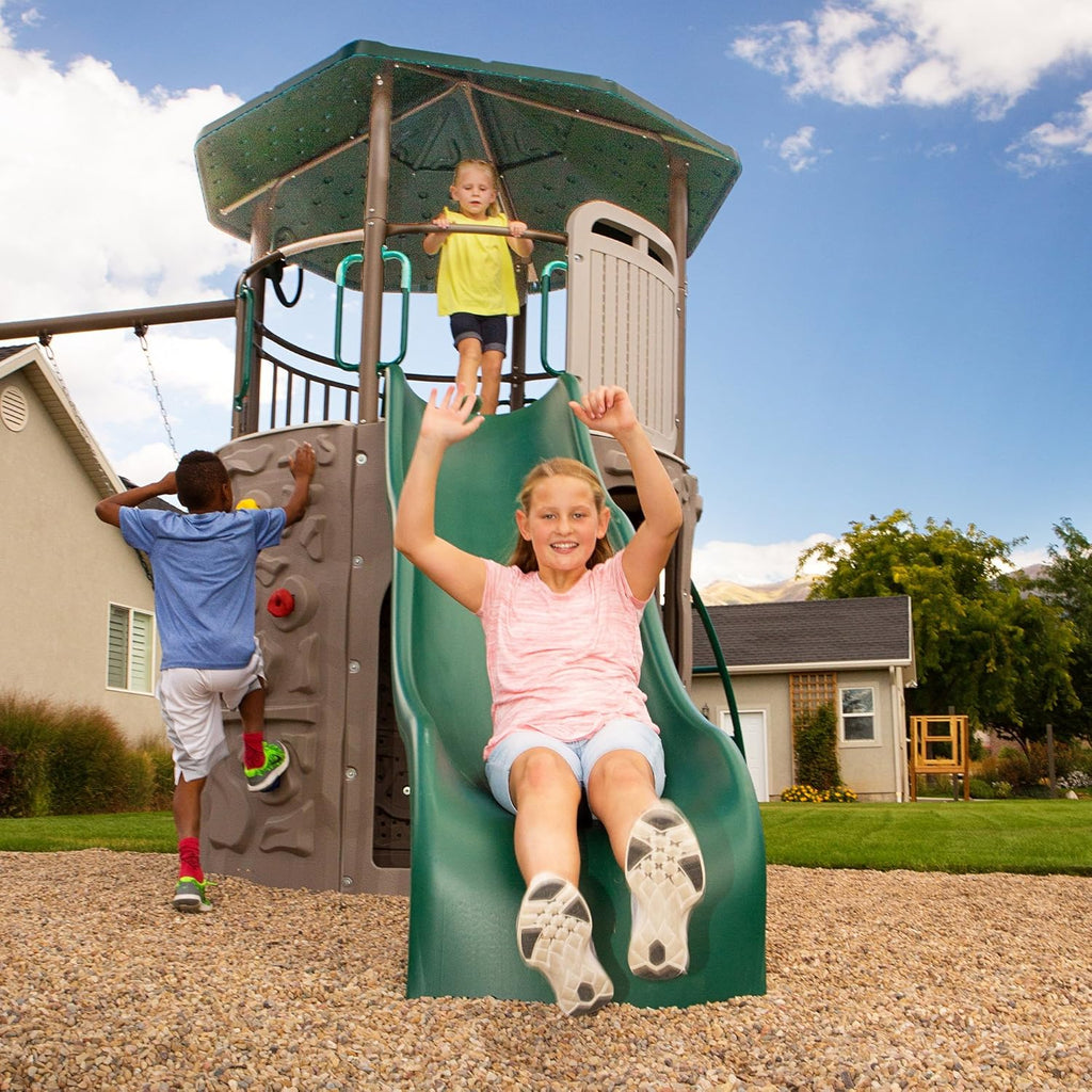 Lifetime Adventure Tower Swing Set, Earthtone L724449