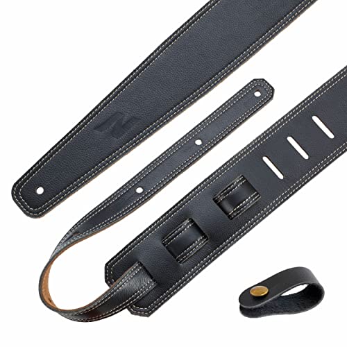 Nefelibata Guitar Strap 2.5" Wide Bavarian Tumbled Leather with Foam Padding Y83994