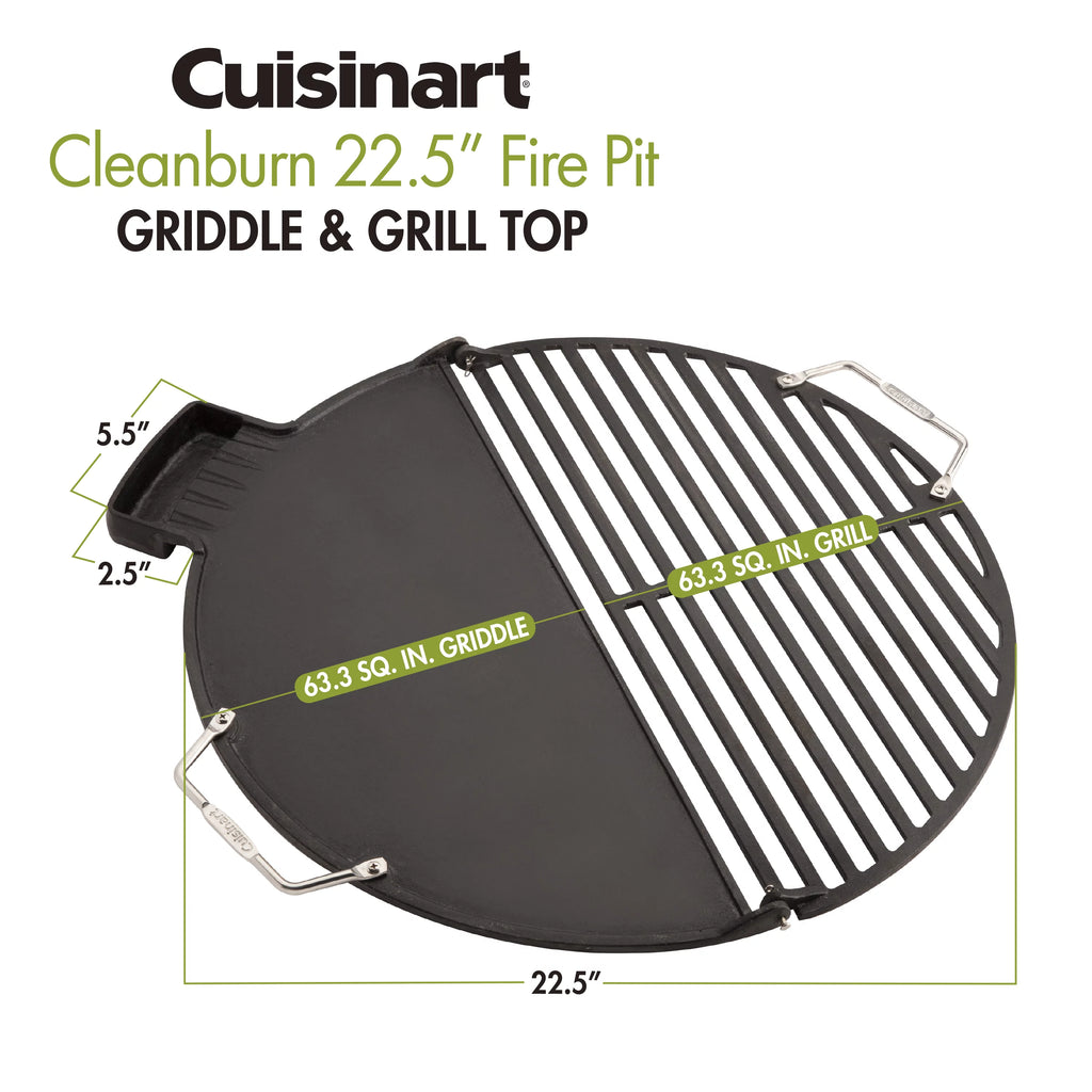 Cuisinart Cleanburn Fire Pit Griddle and Grill Top V6539