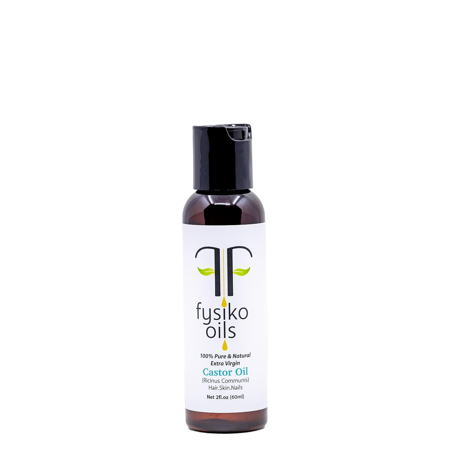 Fysiko Castor Oil 100% Pure Cold Pressed Extra Virgin for Hair Skin & Nails 4 oz H991996