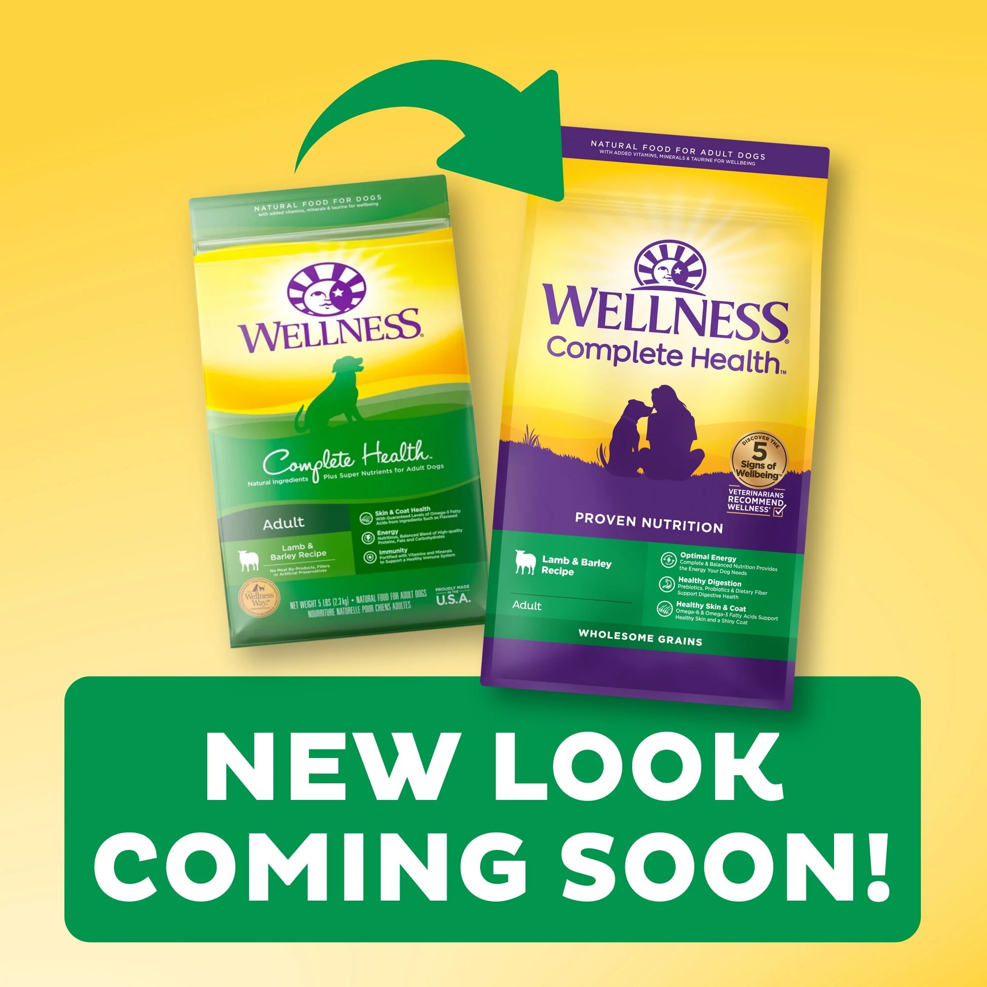 Wellness Complete Health Natural Dry Dog Food, Lamb & Barley, 30 lb Y672403