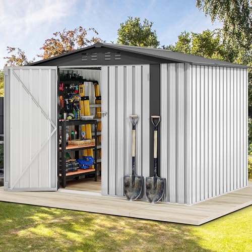 DWVO 6x4ft Metal Storage Shed for Outdoors, Dark Gray T6985