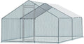 13 x 10 ft Large Metal Chicken Coop, Walk-in Poultry Cage Chicken Hen Run House with Waterproof Cover, Rabbits Cats Dogs Farm Pen for Outdoor Backyard Farm Garden