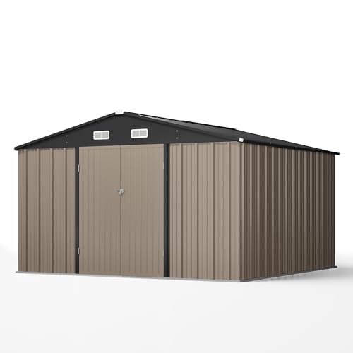 Patiowell 3 x 3 FT Outdoor Storage Shed with Sloping Roof, Grey F27529