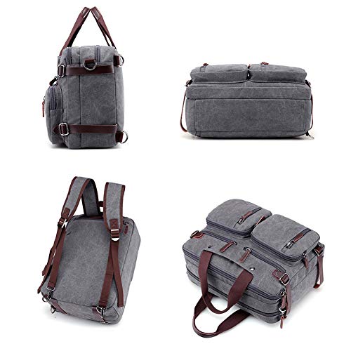 Vintage Canvas Laptop Messenger Bag for Men Fits 15.6 Inch T279