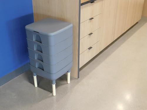 FCMP Outdoor Essential Living Composter 4-Tray Worm Bin Grey P8520