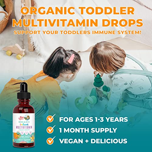 MaryRuth Organics Multivitamin & Multimineral with Iron for Toddlers, Liquid Drops, Ages 1-3, 2 Fl Oz O55990