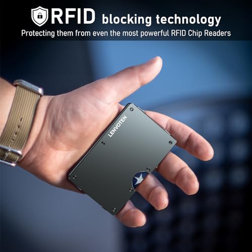 Minimalist RFID Blocking Wallet for Men with Money Clip T474