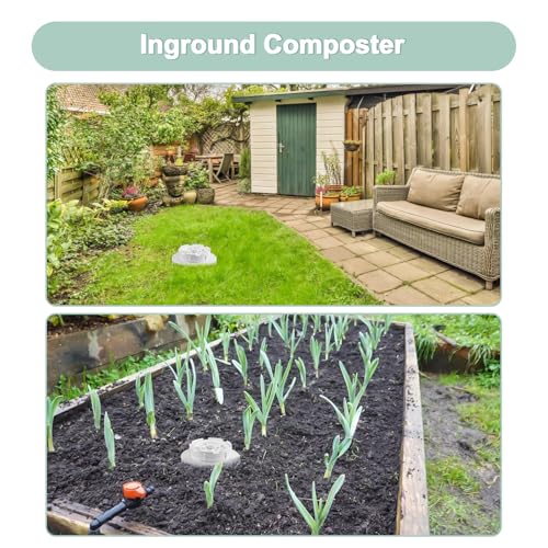 In-Ground Worm Composter Bin for Raised Garden Beds, 2 Gallons, BPA Free, White U27331