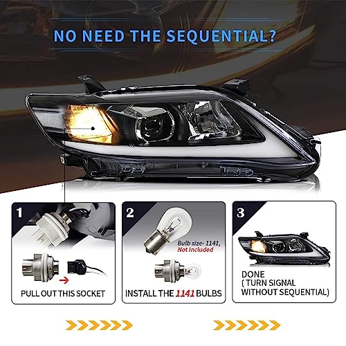 VLAND LED Projector Headlights for 2010-2011 Camry T777