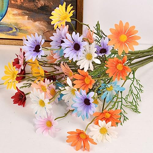 Artificial Silk Daisy Flowers UV Resistant Outdoor Decor (Orange) X7447