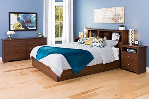 Prepac King Bookcase Headboard, Black A905