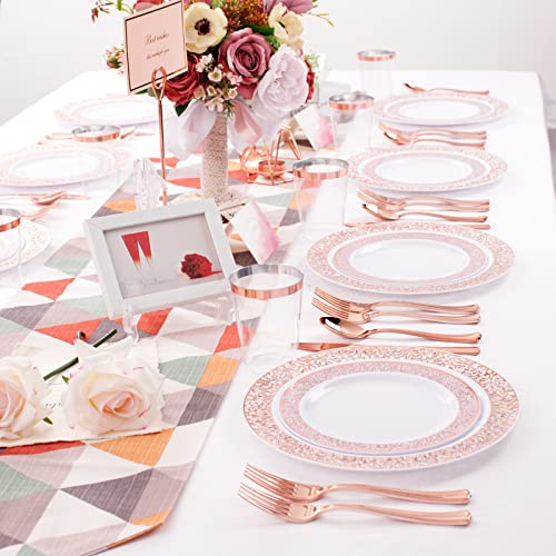 WELLIFE Silver Party Dinnerware Set for 50 Guests, Disposable A689948