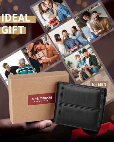 Men's Genuine Leather Bifold RFID Blocking Wallet X966881