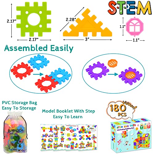 FUBAODA Building Blocks for Toddlers & Kids 180 Pcs STEM Toy Set Z110
