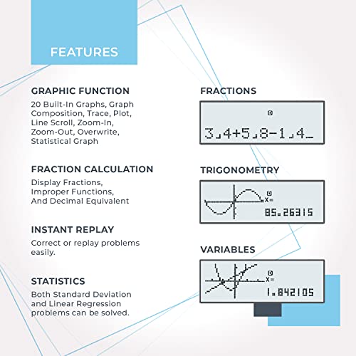 Scientific Calculator with Graphic Functions for High School and College E1591