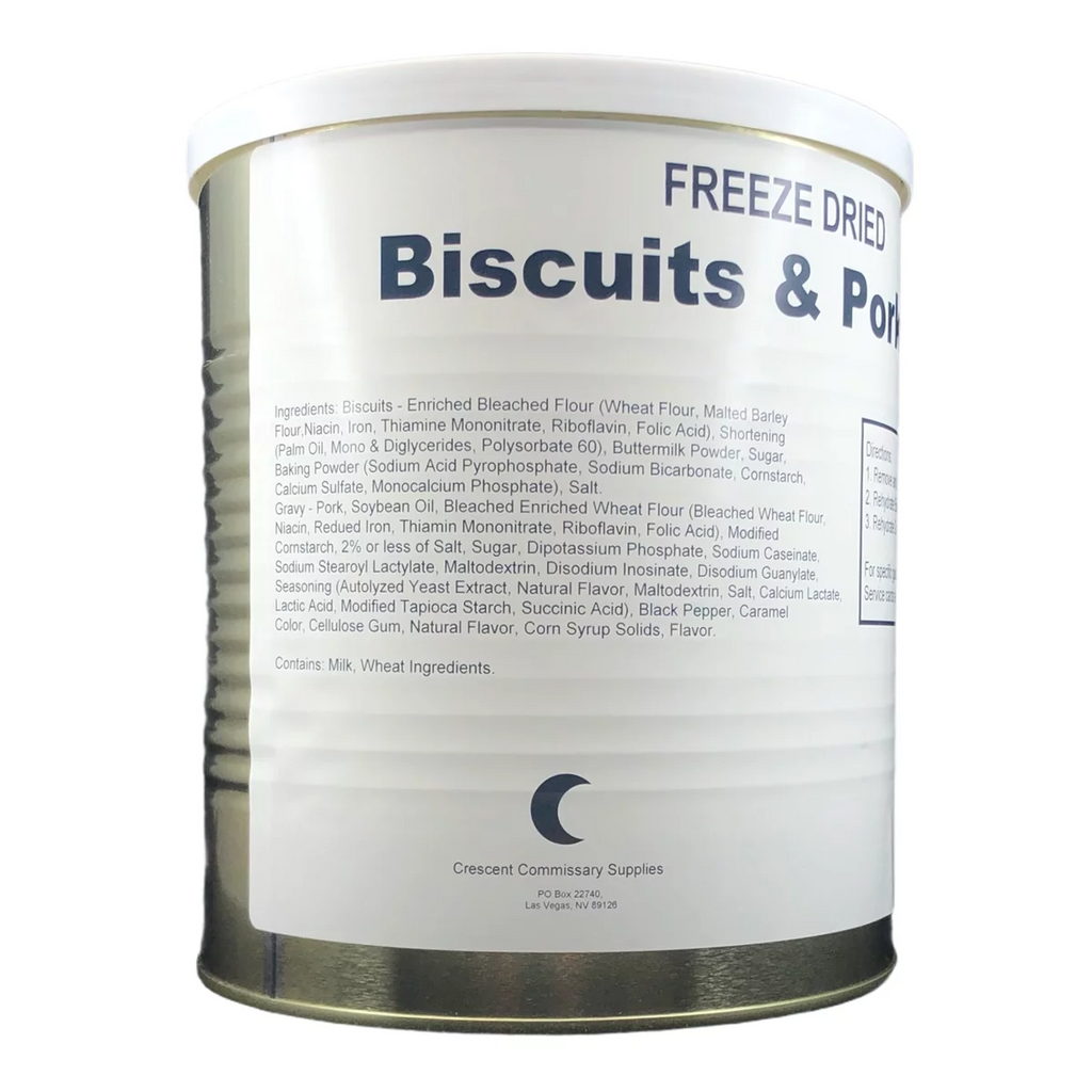 Freeze Dried Emergency Food Biscuits and Gravy 18oz Can R787475