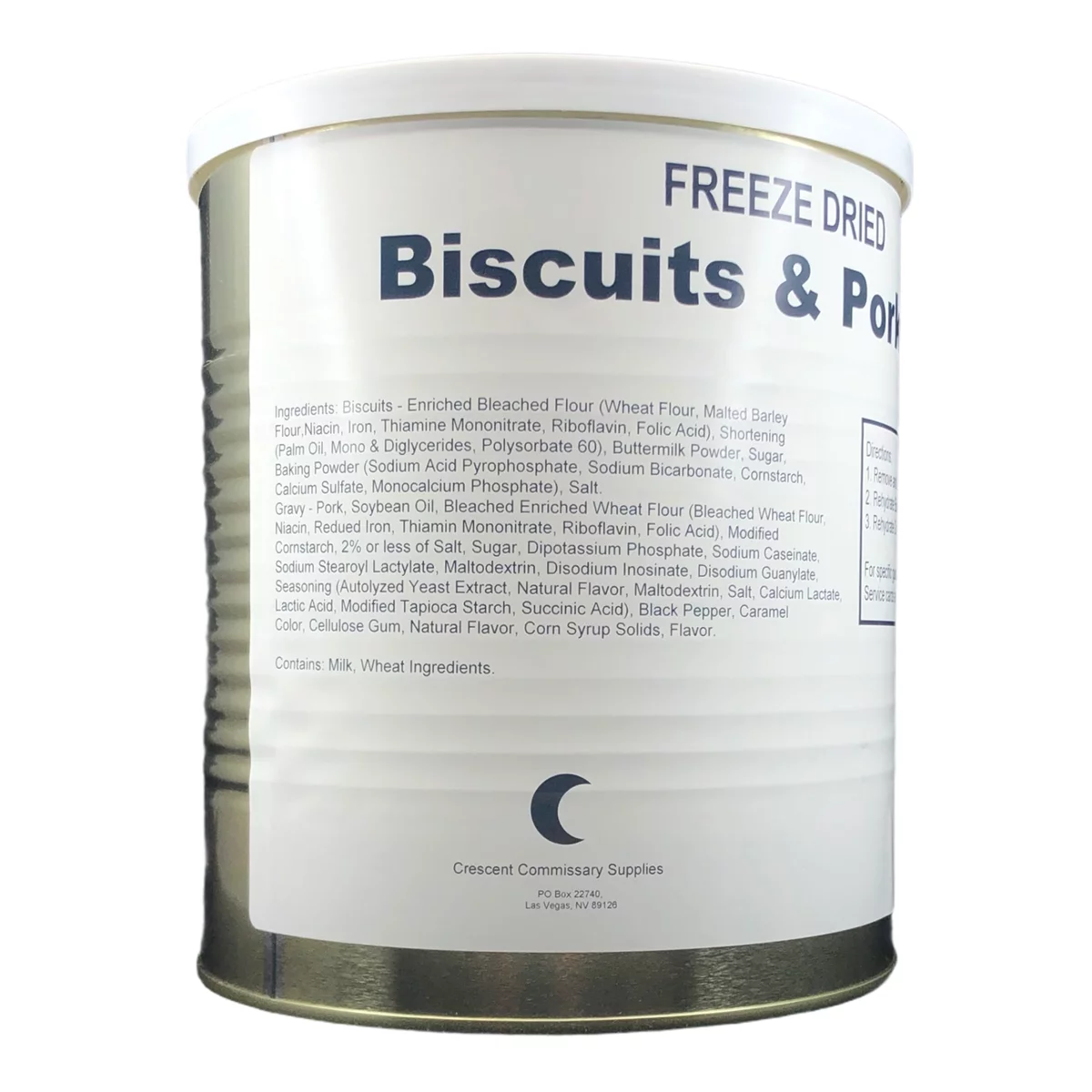Freeze Dried Emergency Food Biscuits and Gravy 18oz Can R787475