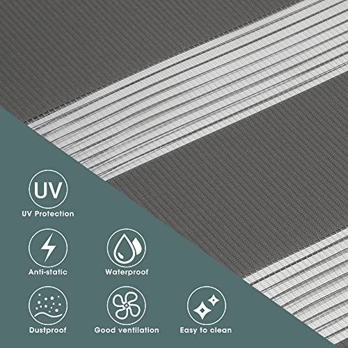 ZOKSUN Cordless Zebra Blinds for Windows, 24" W x 72" H, White W16638