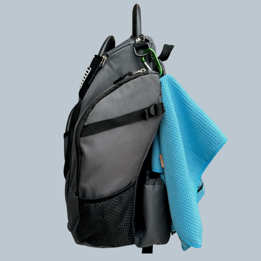 Discology Disc Golf OG V2 Grey & Black Disc Golf Backpack Bag H5410