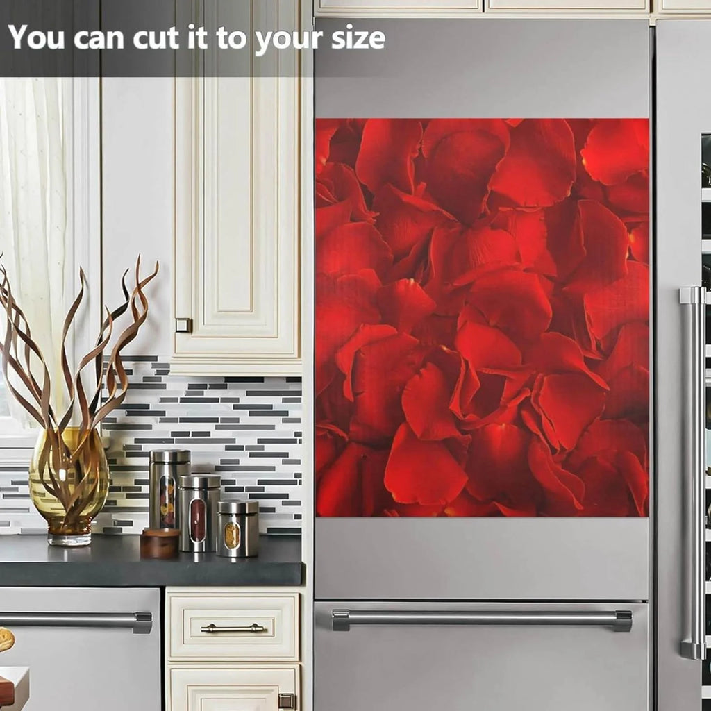 Hyjoy Red Rose Dishwasher Magnet Cover, Reusable Fridge Panel Decal, 23 x 26 Inch L535377