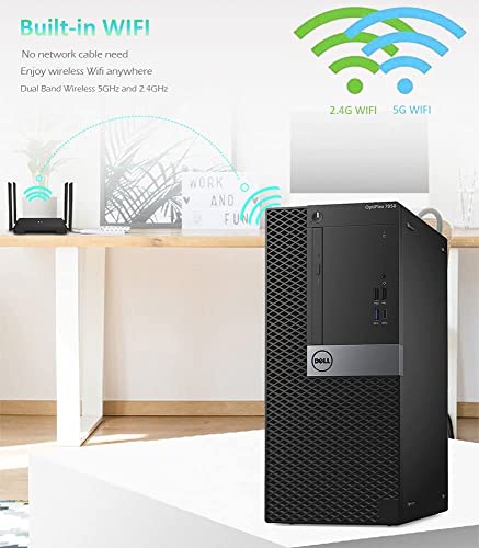 Dell 7050 Mini Tower Desktop Intel i7-7700 32GB DDR4 1TB NVMe SSD 2TB HDD Wi-Fi BT Win10 Pro (Renewed) P50862