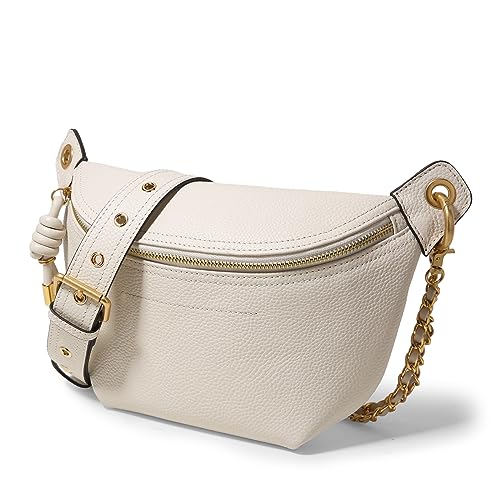 Genuine Leather Waist Pack for Women with Chain Straps H703