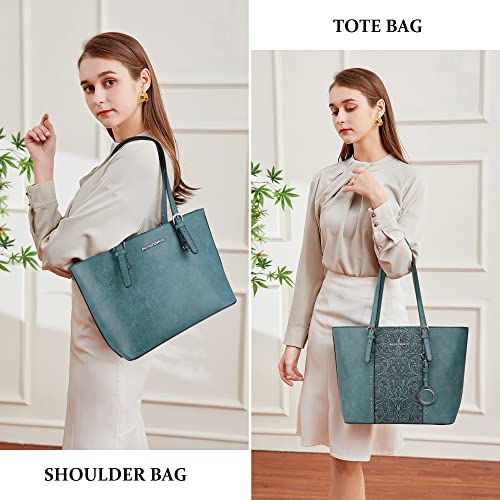 Montana West Tote Bag for Women Large Purse and Handbags Set Embossed 2Pcs F653521