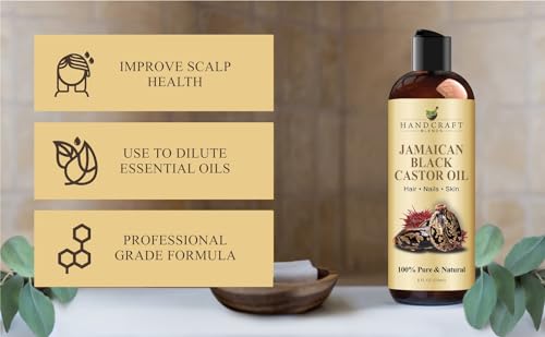 Handcraft Blends Jamaican Black Castor Oil - 16 Fl Oz - 100% Pure and Natural D3083