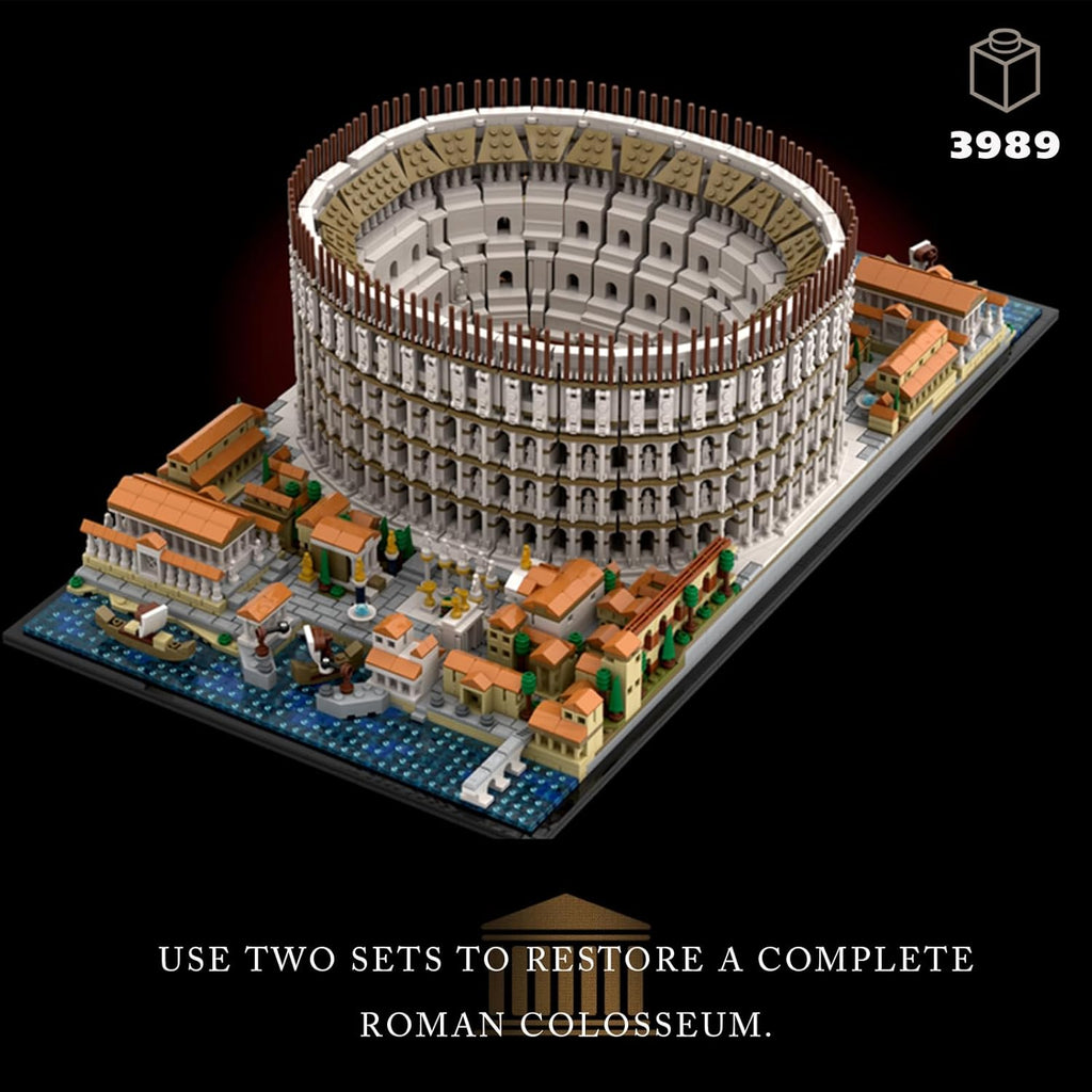 Architecture Roman Colosseum Building Set Collectible Model for Adults 3989 Pieces O36582