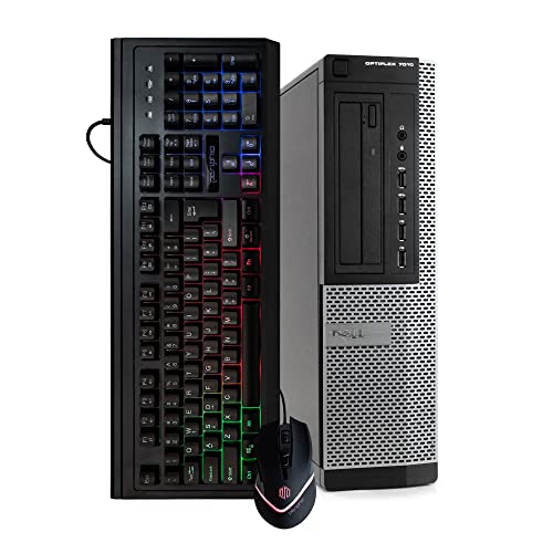 Dell Optiplex 7010 SFF Desktop, Intel i5, 16GB RAM, 2TB HDD, Windows 10 Pro, 24in Monitor, RGB Keyboard & Mouse (Renewed) O363832