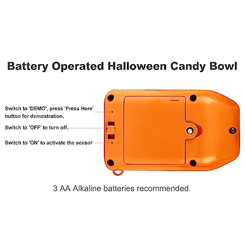 ITART Halloween Candy Bowl Grim Reaper Animated Candy Dish with Sound and Movement L164402
