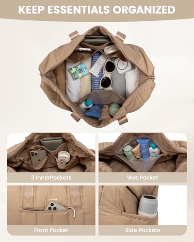 LOVEVOOK Travel Duffle Bag for Women with Shoe Compartment, 42L Carry On Overnight Bag V703