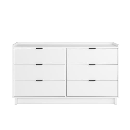 Prepac Rustic Ridge Farmhouse 6-Drawer Double Dresser, Brown X6434